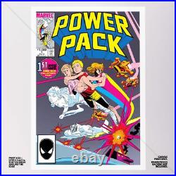 Power Pack #1 Poster Canvas 1984 Marvel Comic Book Cover Art Print