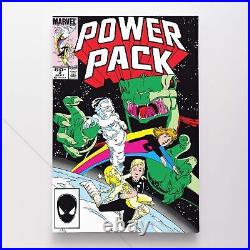 Power Pack #2 Poster Canvas 1984 Marvel Comic Book Cover Art Print