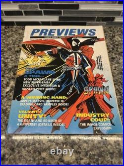 Previews Comics Vol II No. 3 March 1992 first SPAWN With POSTER + CARDS HTF Rare