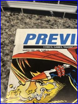 Previews Comics Vol II No. 3 March 1992 first SPAWN With POSTER + CARDS HTF Rare