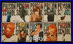Prison School Manga Vols. 1-10 English Excellent condition plus bonus poster