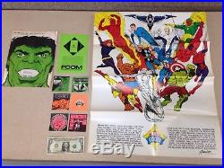 RARE 1973 FOOM Friends Of OL' Marvel Hulk Mailer Steranko Art Super Hero Poster