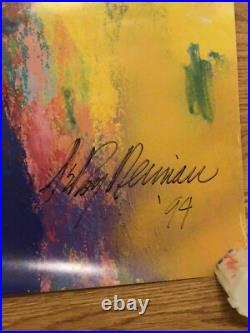 RARE 1994 LeRoy Neiman Howard Stern Hand Signed By Staff & Artist 27x32 BECKETT