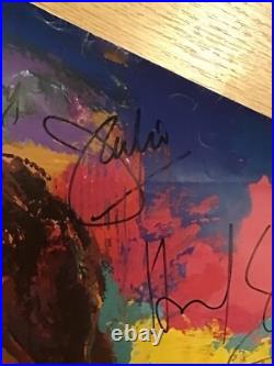 RARE 1994 LeRoy Neiman Howard Stern Hand Signed By Staff & Artist 27x32 BECKETT