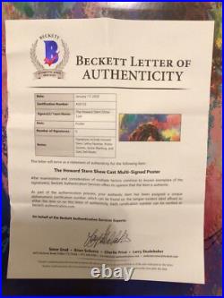 RARE 1994 LeRoy Neiman Howard Stern Hand Signed By Staff & Artist 27x32 BECKETT