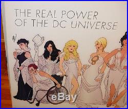 Rare Adam Hughes The Real Power Of The DC Universe Hand Signed DC Comic Poster