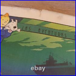 RARE Las Aventuras de Tintin Poster 1000 Editions Lluria P Somon 19.5 x 26.5
