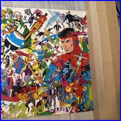 RARE Legion Of Super Heroes 1983 Poster Keith Giffen Mahlstedt DC Comics unused