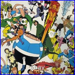 RARE Legion Of Super Heroes 1983 Poster Keith Giffen Mahlstedt DC Comics unused