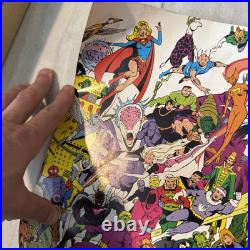 RARE Legion Of Super Heroes 1983 Poster Keith Giffen Mahlstedt DC Comics unused