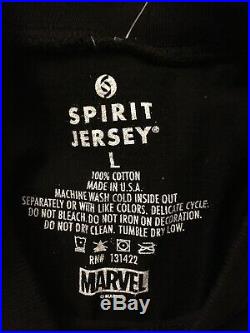 RARE Marvel Spirit Jersey Shirt SDCC 2019 Exclusive Mens L LARGE FREE POSTERS