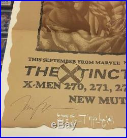 RARE POSTER SIGNED by Jim Lee & Todd McFarlane- withinscription! Xtinction Agenda