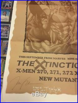 RARE POSTER SIGNED by Jim Lee & Todd McFarlane- withinscription! Xtinction Agenda
