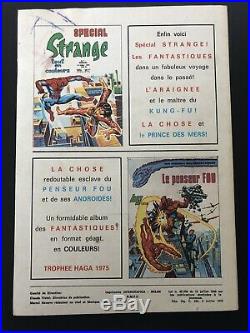 RARE Superbe STRANGE N° 67 poster Attaché Encarté E. O LUG 1975 TTBE