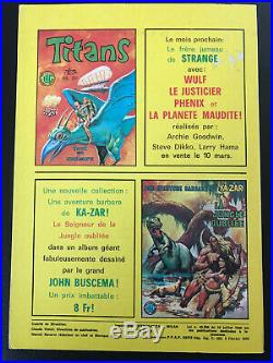 RARE Superbe STRANGE N° 74 poster Attaché Encarté E. O LUG 1976 TTBE