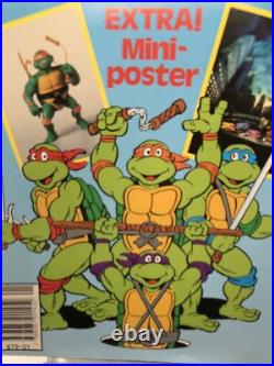 RARE TEENAGE MUTANT HERO TURTLES ISSUE 1 FINLAND 1990 withPOSTER FREE SHIPPING