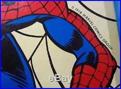 RARE Vintage 1978 THE AMAZING SPIDER-MAN 30 x 20 Poster Size Wall Clock Marvel