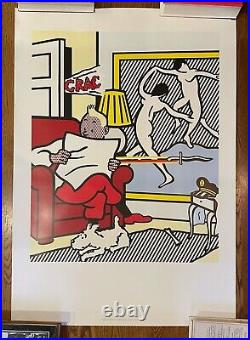 ROY LICHTENSTEIN Tintin Reading poster, 1995