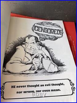 Rare 13 Vtg, The Fearless Leader of UZ, Political Comic Poster Book 1972, Nixon