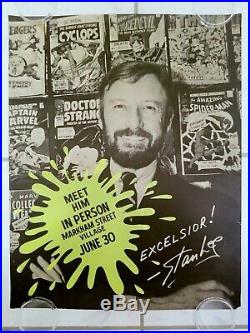 Rare 1968 Marvel Comics Stan Lee Markham Park Convention Poster Marvelmania