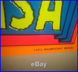 Rare 1971 Marvel MAGNIFICENT MADUSA THIRD EYE Black light poster #4013 Minty