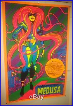 Rare 1971 Marvel MAGNIFICENT MADUSA THIRD EYE Black light poster #4013 Minty