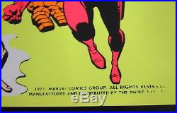 Rare 1971 Marvel Third Eye Blacklight Store Display Poster 25 x 19.25 A005