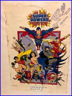 Rare 1984 DC Comics Super Powers Promotional Poster Kenner Toys Store Giveaway Rare 1984 DC Comics Super Powers Promotional Poster Kenner Toys Store Giveaway