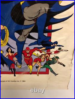 Rare 1984 DC Comics Super Powers Promotional Poster Kenner Toys Store Giveaway Rare 1984 DC Comics Super Powers Promotional Poster Kenner Toys Store Giveaway