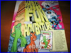 Rare 1987 Gumby Poster Gumby's Summer Fun Adventure Comic Book Promo Art Clokey