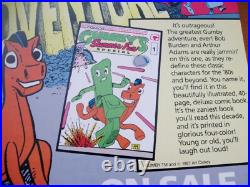 Rare 1987 Gumby Poster Gumby's Summer Fun Adventure Comic Book Promo Art Clokey