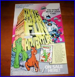 Rare 1987 Gumby Poster Gumby's Summer Fun Adventure Comic Book Promo Art Clokey