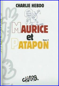 Rare Eo Charb + 2 Dessins Originaux + Poster + Autocollants Maurice & Patapon 3