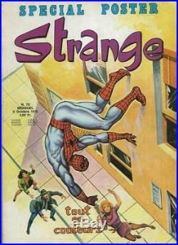 Rare Eo Strange N° 70 Octobre 1975 + Poster De Daredevil & Spider-man