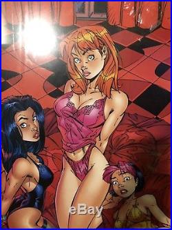 Rare GEN 13 Pinup Poster J Scott Campbell SIGNED with Bonus Issue 1