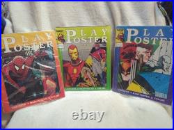 Rare Italian Vintage 3 Sealed Play Poster Books Featuring Marvel Cover Art