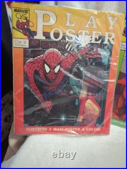 Rare Italian Vintage 3 Sealed Play Poster Books Featuring Marvel Cover Art