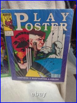 Rare Italian Vintage 3 Sealed Play Poster Books Featuring Marvel Cover Art