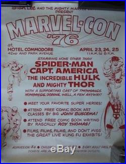 Rare Stan Lee Marvel Con 1976 Authentic Poster Great Condition Marvelmania