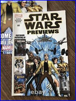 Rare Star Wars Marvel Previews Comic #1 NM and Poster