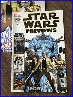 Rare Star Wars Marvel Previews Comic #1 NM and Poster