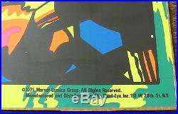 Rare Vintage 1971 Third Eye Marvel SILVER SURFER Black Light Poster MINT Y904