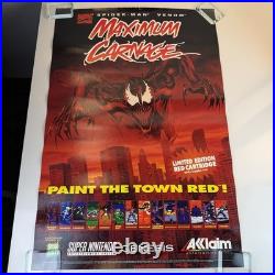 Rare dealer poster Maximum Carnage Venom Spider-Man 36x24 Paint The Town Red #2