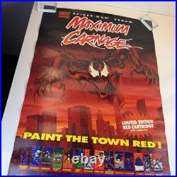 Rare dealer poster Maximum Carnage Venom Spider-Man 36x24 Paint The Town Red #2