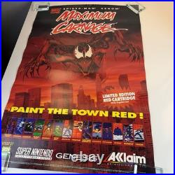 Rare dealer poster Maximum Carnage Venom Spider-Man 36x24 Paint The Town Red #2