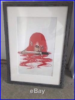 Red Sonja Framed Print Signed Lithograph Jenny Frison Art Poster Comic Cover Con