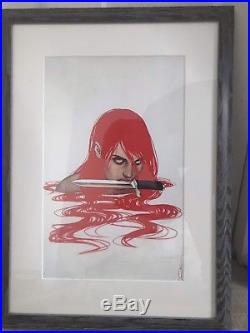 Red Sonja Framed Print Signed Lithograph Jenny Frison Art Poster Comic Cover Con