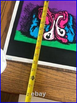 Robert Crumb STONED AGIN! R. Crumb Black Light Felt Poster NOS Rare Star City