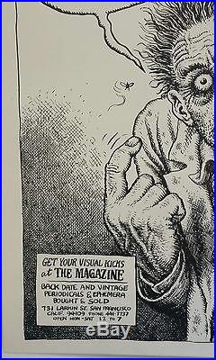 Robert Crumb for The Magazine (Shop) in San Francisco CA Orig. 1980 Poster Ad