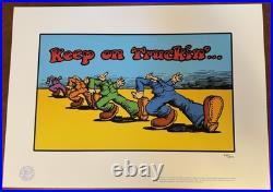 Robert R Crumb Keep On Truckin Art Print Poster #/300 Grateful Dead Psychedelic Robert R Crumb Keep On Truckin Art Print Poster #/300 Grateful Dead Psychedelic